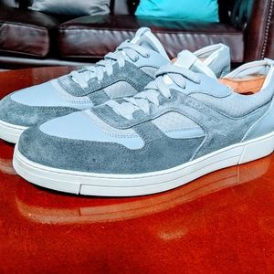 salvatore ferragamo leather/suede sneakers